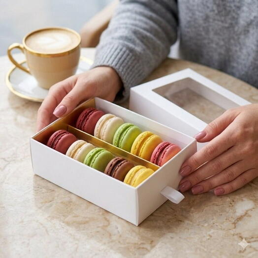 Макаруны в коробке 10 шт