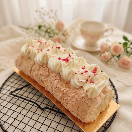 Меренговый рулет мак лимон