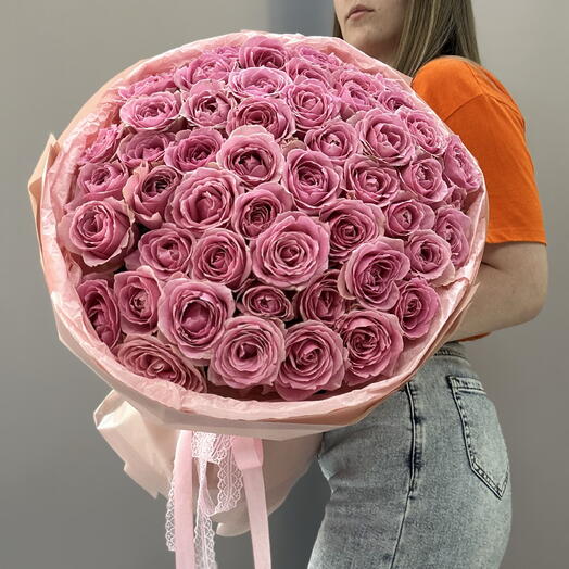 Букет из 51 розовой розы