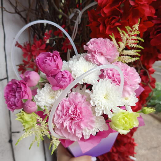 Нежная композиция с диантусами 🌸💕