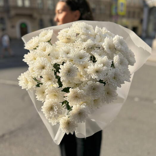 Букет из 9 кустовых хризантем