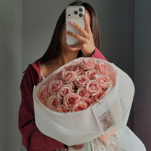 Нежное моно кустовых роз