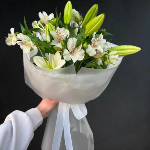 Букет лилия/альстромерия