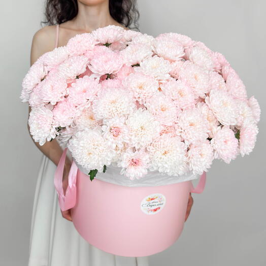 Цветы в коробке «Нежное облако» 🌸