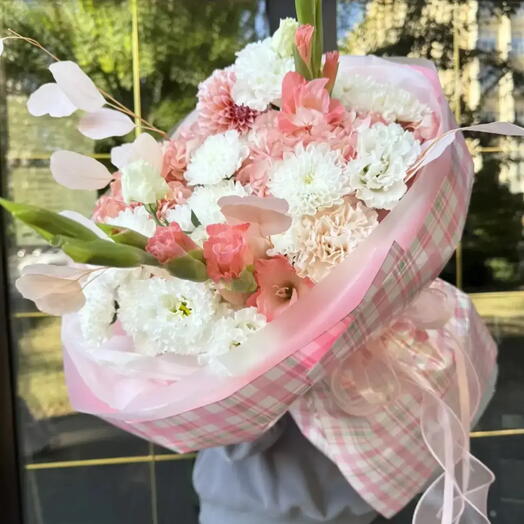Букет «Розовые гладиолусы»