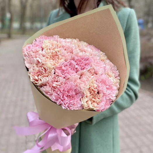 🌺Нежный букет диантусов (гвоздик) 25 шт