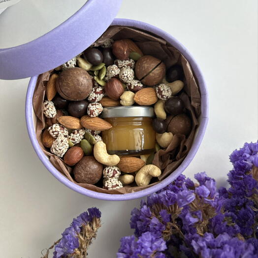 Ореховый бокс с медом мини для хорошего настроения 🍯