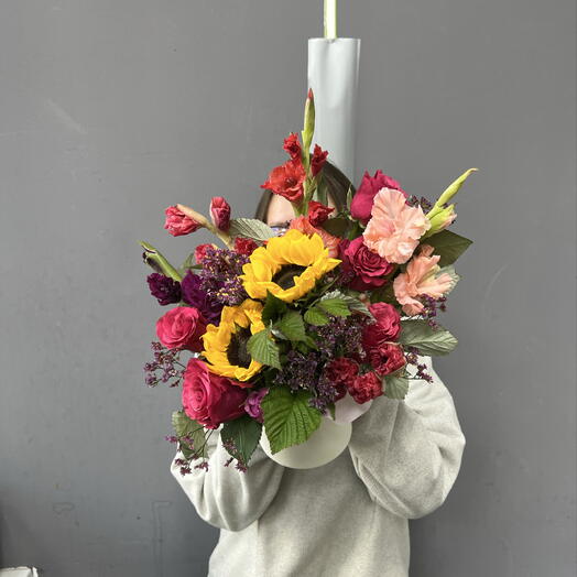 Композиция с Гладиолусами и Лимониум🌺
