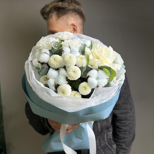 Букет 🤍 «Айсберг» 🧊💙🤍
