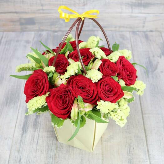 Bolso artesanal con rosas