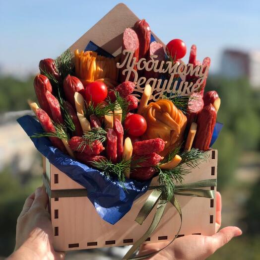 Букет из колбас и сыра Конверт