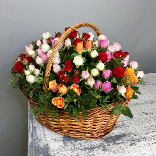 The most-The most Basket of bush roses