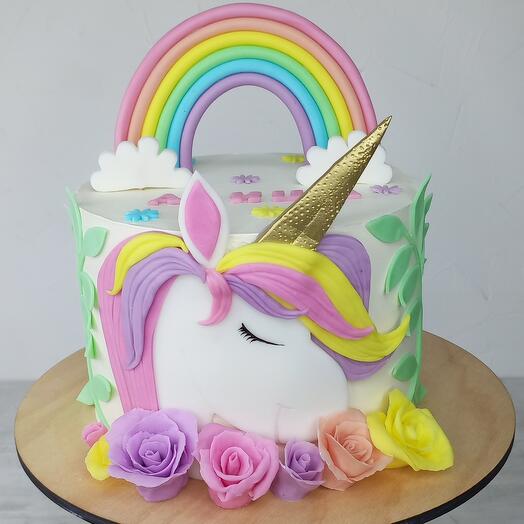Birthday cake for a girl "Unicorn"