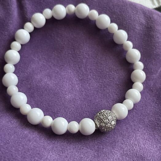 White Agate Bracelet for good luck