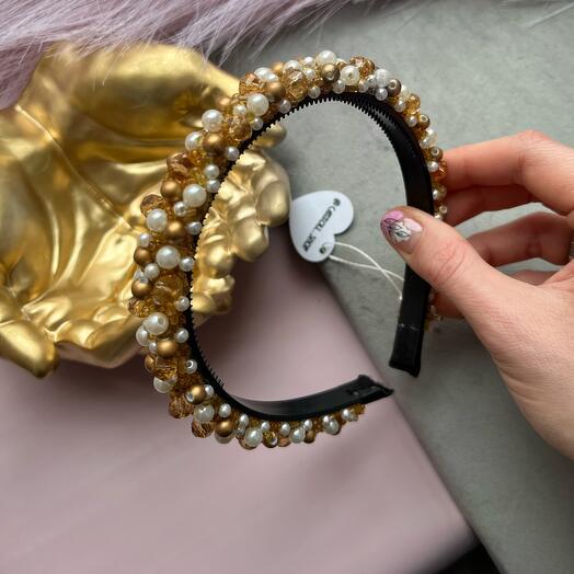 Ободок с вышивкой