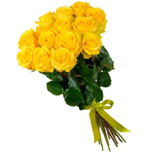 15 rosas amarillas