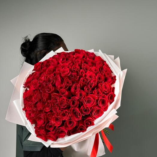 101 Premium Red Roses Bouquet