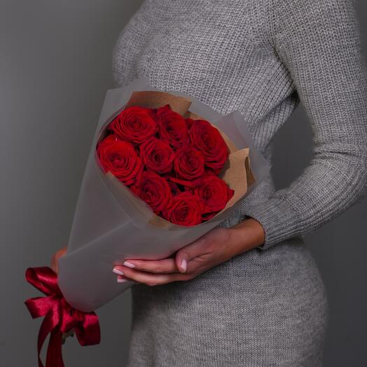 9 roses in a package