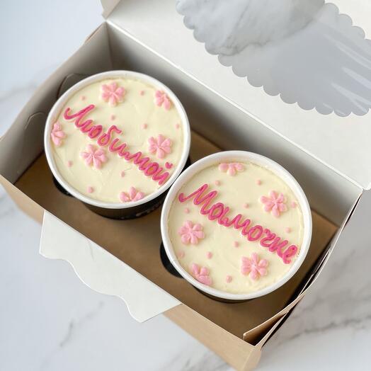 Торт в стакане  "cake to go" , 2 шт , Любимой мамочке
