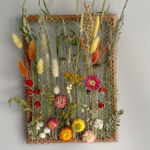 Панно из сухоцветов