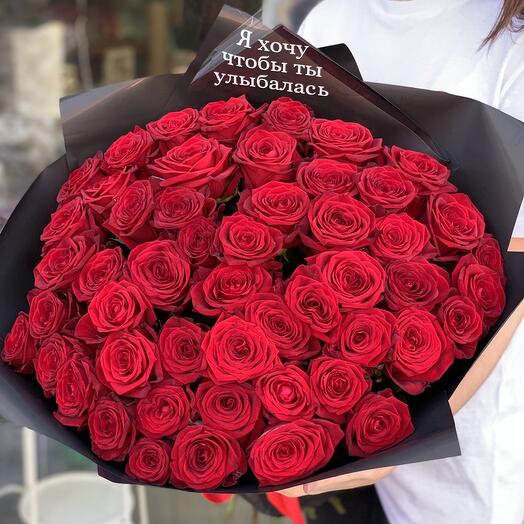 Букет 51 Роза 🌹 + наклейка ️