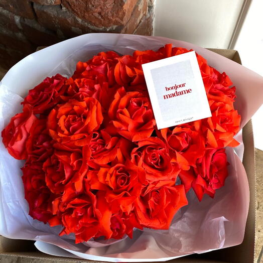 Вывернутая алая Роза 25 шт🌹