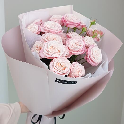 Bouquet "Compliment of peony-shaped roses"
