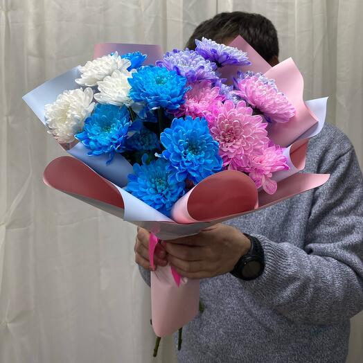 Букет кустовых хризантем микс