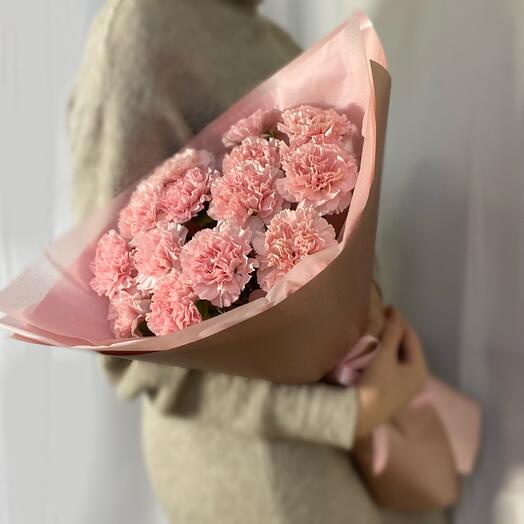 Моно из розовых диантусов