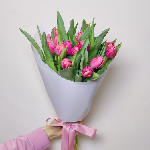 Букет из 15 пионовидных тюльпанов Columbus