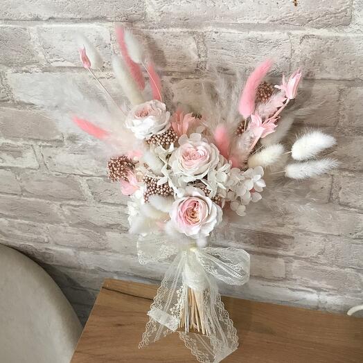 Букет невесты со стабилизированными цветами «Винтаж»