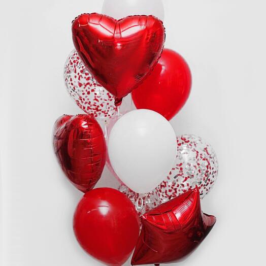 A set of helium balloons "Love"