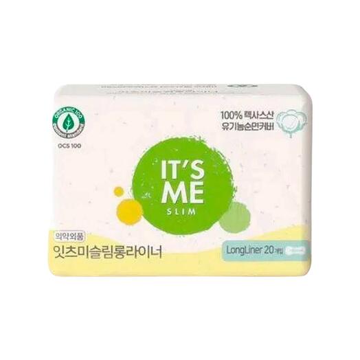 It s Me organic cotton Прокладки женские гигиенические ежедневные, 1 капля It s Me Slim organic cotton Long Pantyliner - 20 шт