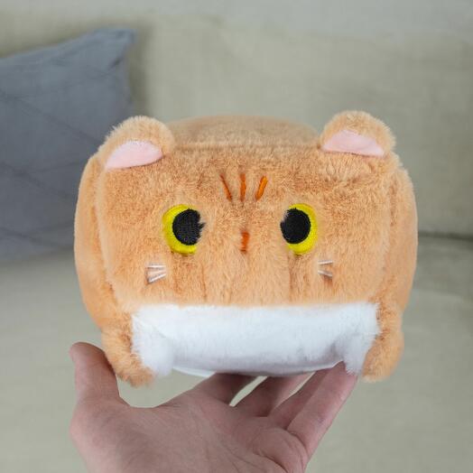 Мягкая игрушка Кот Оливер для малышей / Плюшевый Котик для сна KiDWoW коричневый 70см
