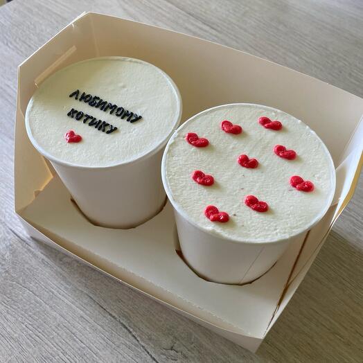 Cake to go - торт в стакане «Любимому котику»