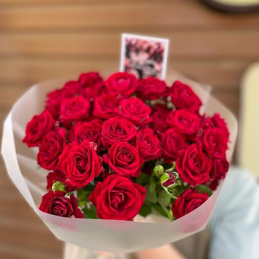 Монобукет "Алая мелодия"🌹