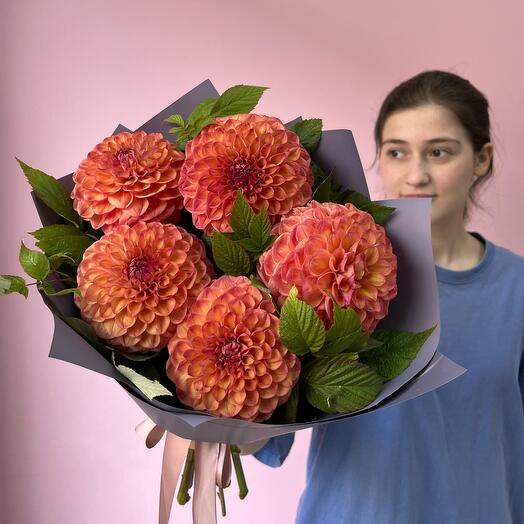 Dahlias and peaches