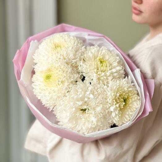 Elegant Magnum White Chrysanthemum Bouquet