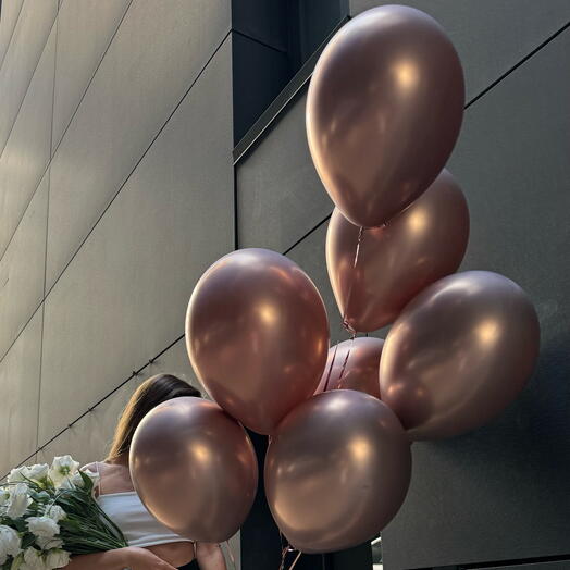 Pink gold ballons