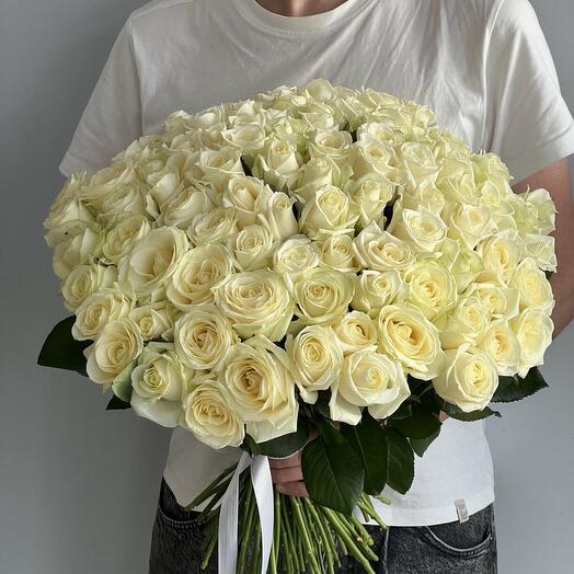 Букет из 101 белой розы