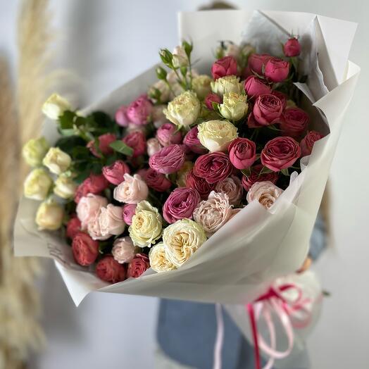 Микс кустовых роз