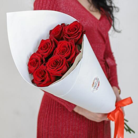 Розы красные 70 см.+ 🎁 лепестки