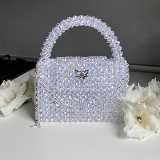 Beaded bag with lining