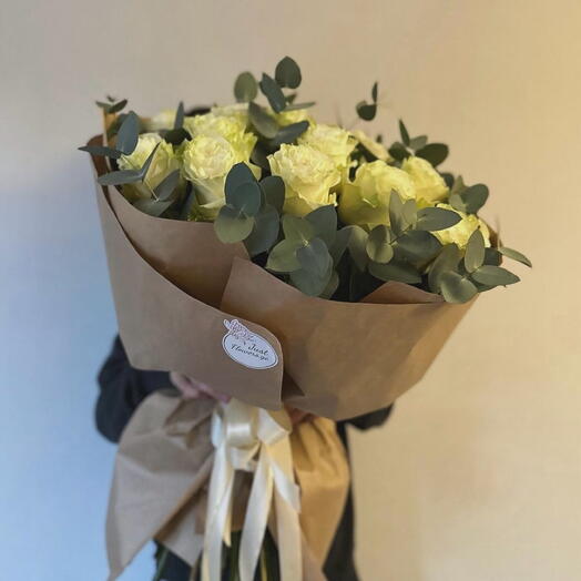 White roses bouquet
