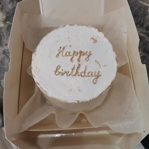 Бенто-торт из серии "Happy birthday" с золотом