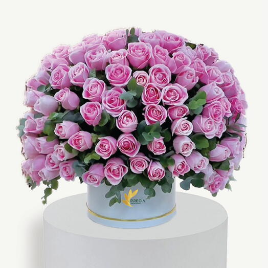 Gorgeous Pink Rose Hat Box