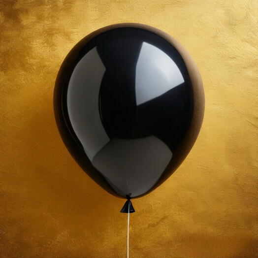 Шар гелий латекс 30см, черный. Latex ballon helium 30sm, black