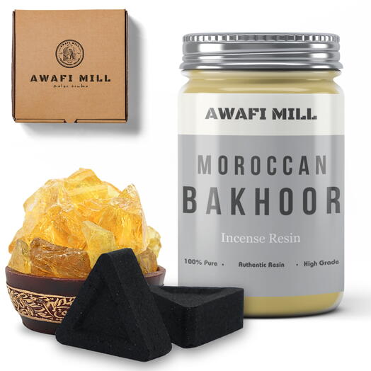 AWAFI MILL Moroccan Bakhoor | Triangle Charcoal Tablet - Bottle of 100 Gram with 20 Charcoal Piece