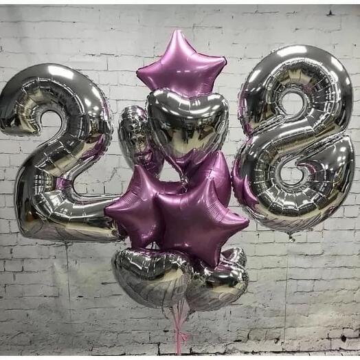 Шары на 28 лет девушке