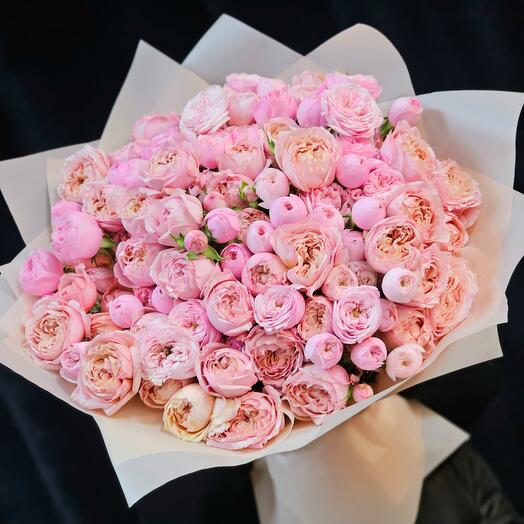 Ramo de rosas de peonía arbustiva XL